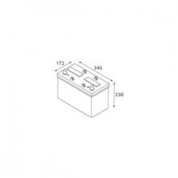 Batterie C13DT 12V 110ah 750A Dimensions