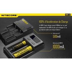 Chargeur Nitecore NCI2 Automatique & Intelligent