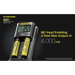 Chargeur Intelligent NITECORE UMS2 Max Output 4000mA