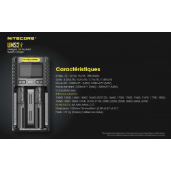 Chargeur Intelligent NITECORE UMS2 Caractéristiques