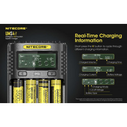 Chargeur Intelligent NITECORE UMS4 LCD Display