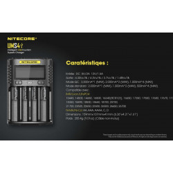 Chargeur Intelligent NITECORE UMS4 Caractéristiques