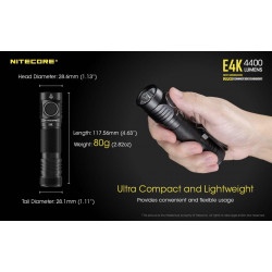 Lampe Torche Nitecore E4K Ultra Compact and Lightweight