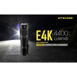Lampe Torche Nitecore E4K Next Generation 21700 Compact EDC Flashlight