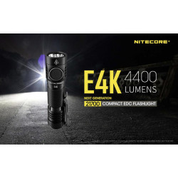 Lampe Torche Nitecore E4K Next Generation 21700 Compact EDC Flashlight