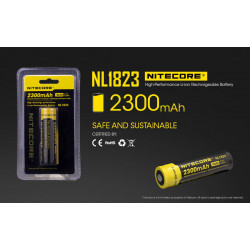 Nitecore Accus Li-ion 18650 - 2300mAh - 3,7V - 8,5Wh Sous Blister