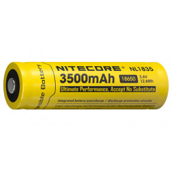 Accus Nitecore Li-ion 18650 - 3500mAh - 3,6V - 12.6Wh Sous Blister NL1835