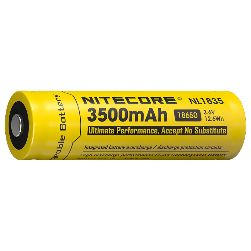 Accus Nitecore Li-ion 18650 - 3500mAh - 3,6V - 12.6Wh Sous Blister NL1835