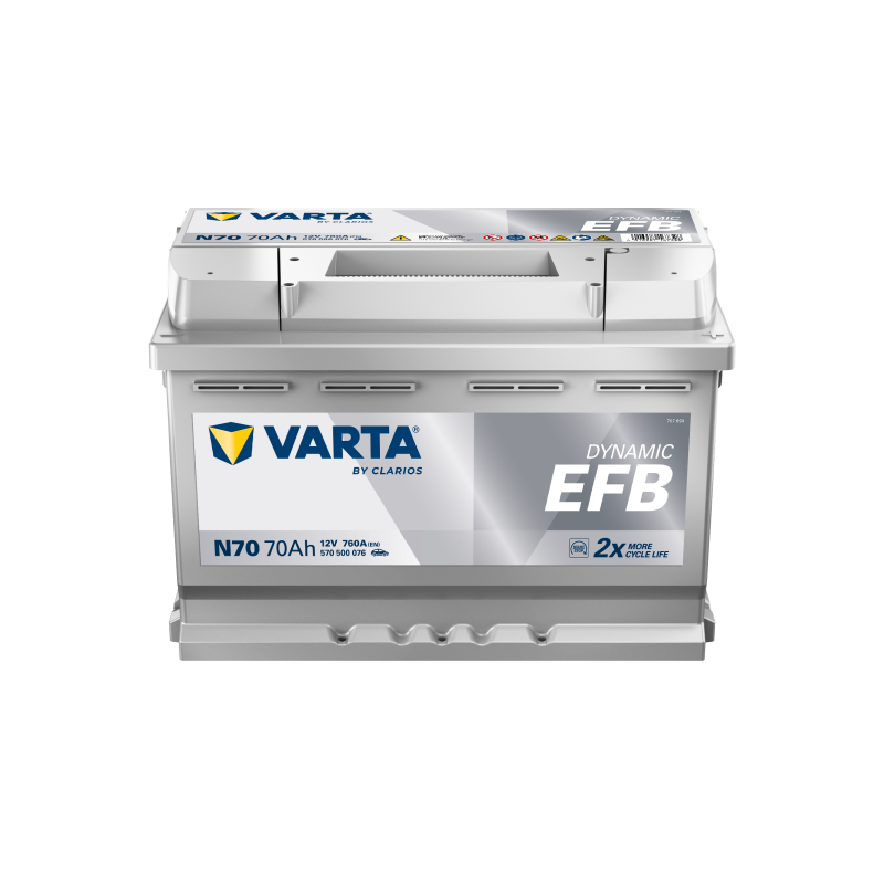 BATTERIE AUTO VARTA DYNAMIC EFB N70 12V 70AH Start and stop