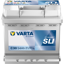 Batterie Auto VARTA C30 Dynamic SLI 12V 54Ah 530A 554 400 053