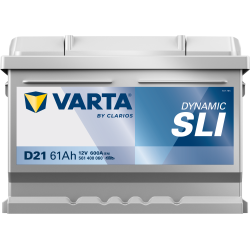 Batterie Auto VARTA Dynamic SLI D21 12V 61Ah 600A 561400060 Front
