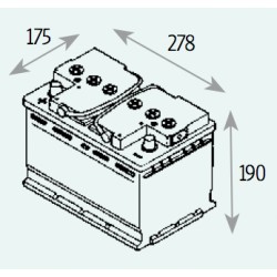 Batterie voiture 70ah 640a